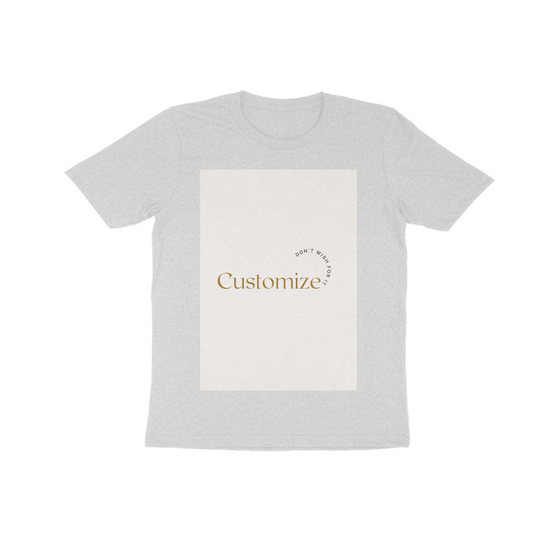Front and Back Both-Customizable Kids Half Sleeve Round Neck T-Shirt| Ideal for Kids