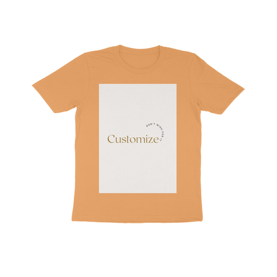 Front and Back Both-Customizable Kids Half Sleeve Round Neck T-Shirt| Ideal for Kids