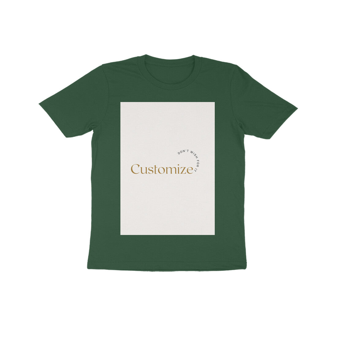 Front and Back Both-Customizable Kids Half Sleeve Round Neck T-Shirt| Ideal for Kids