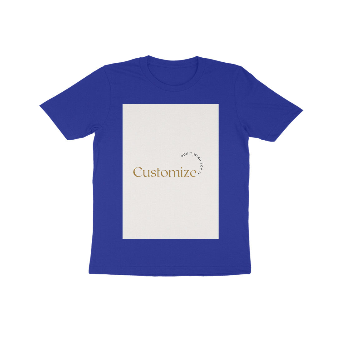 Front and Back Both-Customizable Kids Half Sleeve Round Neck T-Shirt| Ideal for Kids
